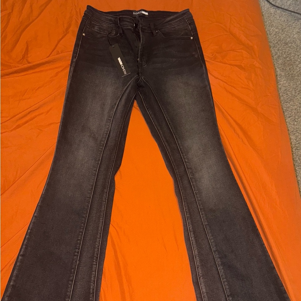 Women's Black Flared Jeans